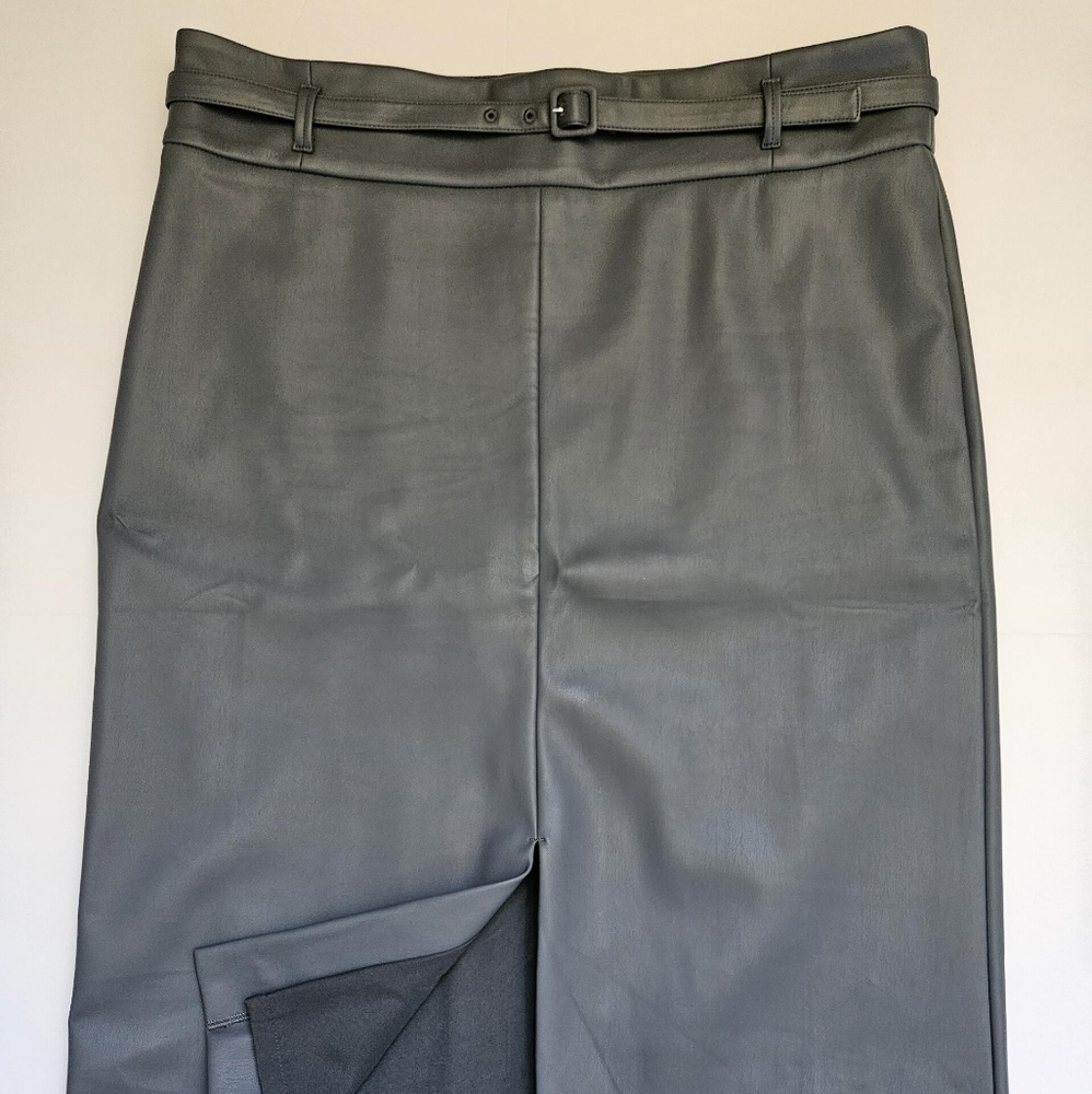 Ann Taylor Blue Knee-Length Pencil Skirt with Slit